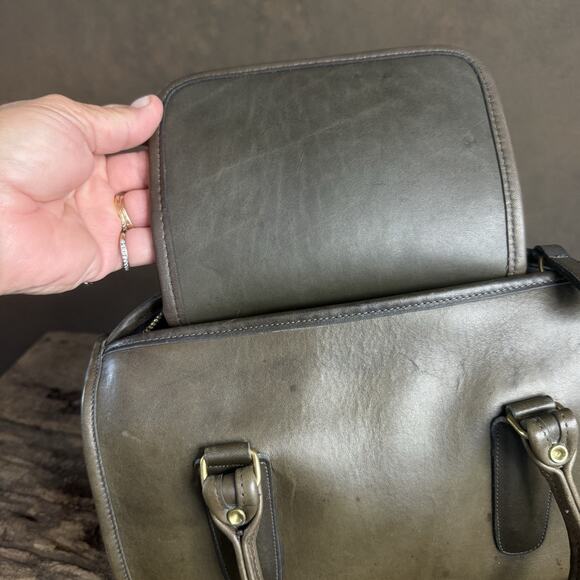 Vintage Coach Flannel Gray Madison Satchel Bag 9725 NYC Made In USA - Picture 10 of 14